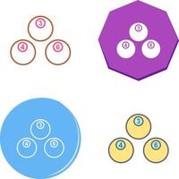 Unique Snooker Balls Icon Design vector