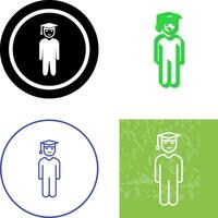 Unique Student Standing Icon Design vector