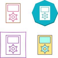 Unique Portfolio Management Icon Design vector