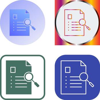 Unique Case Study Icon Design vector