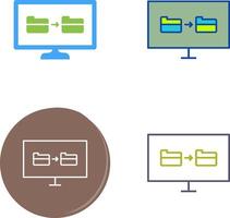 Unique File Sharing Icon Design vector