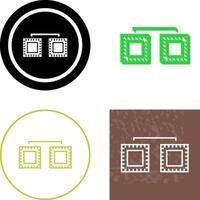 Unique Processors Connected Icon Design vector