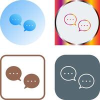 Unique Conversation Bubbles Icon Design vector