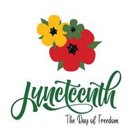 Juneteenth the day of freedom design banner illustration vector