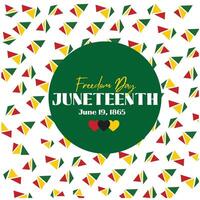 Juneteenth Freedom Day June 19, 1865, Independence and Emancipation day Geometric Design Pattern vector