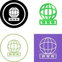 Unique World Wide Web Icon Design vector