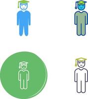 Unique Student Standing Icon Design vector