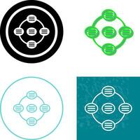 Unique Strategy Connsultation Icon Design vector