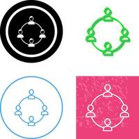 Unique Network Group Icon Design vector