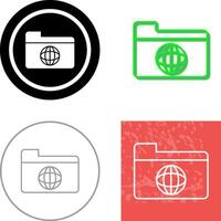 Unique Network Folder Icon Design vector