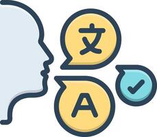 Color icon for translate vector