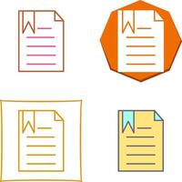 Unique Bookmarked Document Icon Design vector