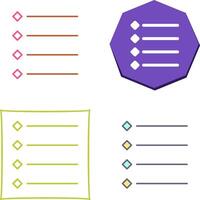 Unique Bulleted list Icon Design vector