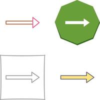 Unique Right Arrow Icon Design vector