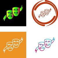 Theater Masks Icon Design vector