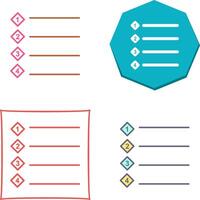 Unique Numbered list Icon Design vector