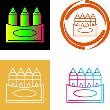 Crayons Icon Design vector
