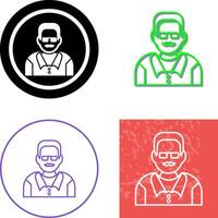 Unique Male Professor Icon Design vector