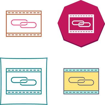 Unique Link Optimization Icon Design vector