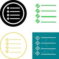 Unique Numbered list Icon Design vector