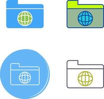 Unique Network Folder Icon Design vector