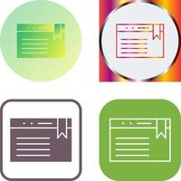 Unique Bookmarking Services Icon Design vector