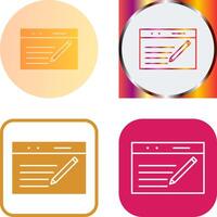 Unique Blogging Service Icon Design vector