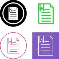 Unique Bookmarked Document Icon Design vector