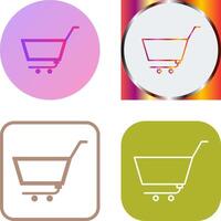 Unique Empty Cart Icon Design vector