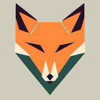 Fox head icon. illustration of vixen head in flat style. vector