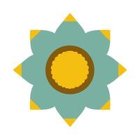 Flower icon. Flower nature plant and botany theme. Isolated sunflower design. vector