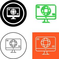 Monitor Icon Design vector