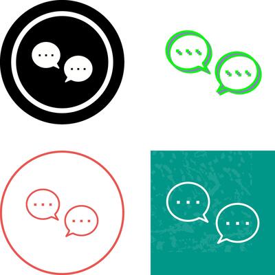 Unique Conversation Bubbles Icon Design