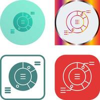 diseño de icono de gráfico circular vector