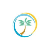 palm tree logo vector