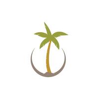 palm tree logo vector