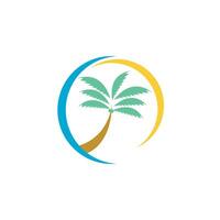 palm tree logo vector