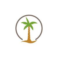 palm tree logo vector