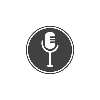 microphone icon template vector