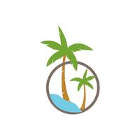 palm tree logo vector