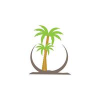 palm tree logo vector