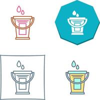 Water Bucket Icon Design vector