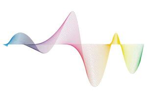 Musical notes wavy line background design vector