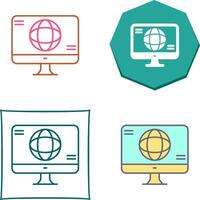 Monitor Icon Design vector