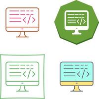 Coding Icon Design vector