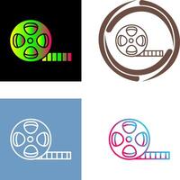 Film Reel Icon Design vector