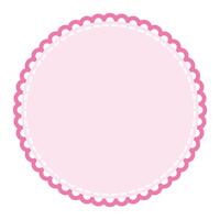 Subtle and Sophisticated Circular Blank Light Pink Sticker Label Design Element vector