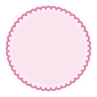 Subtle and Sophisticated Circular Blank Light Pink Sticker Label Design Element vector