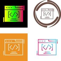 Web Coding Icon Design vector