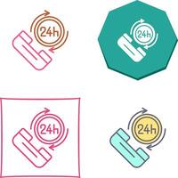 24h Icon Design vector